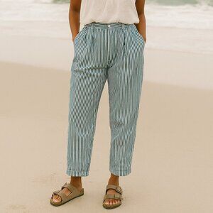 Vintage Ralph Lauren Country Pleated High-Waisted Hickory Stripe Pants